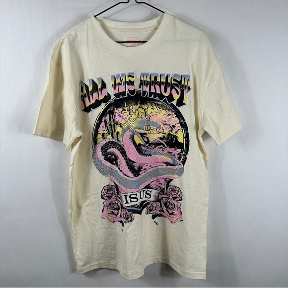 Reason Tops - Cream Cotton T-Shirt